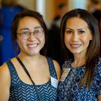 Two guests at the Alumni Leadership event.